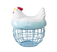 Homyl Panier à œufs Rustique et Multifonctionnel, Porte-œufs, Bol à Fruits Décoratif et Polyvalent pour Pommes de Terre, Autres Fruits, Cuisine et Ma, Bleu