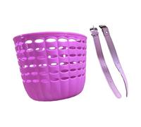 Homyl Panier de Vélo Enfant, Panier Avant, Panier de Guidon avec Sangles de Fixation, en Polypropylène Imperméable, pour Vélos, Tricycles, Trottinettes, Cou, Rose Profond