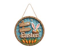 Homyl Plaque de Porte Lapin de Pâques Bois Suspendue Panneau Lapin Fermière Maison Décor Printanier Original Fonction Plaque Murale Adaptée à La Décoration, Style C