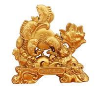 Homyl Poisson Sculpture Statuette Décor Feng Shui Poisson Alliage Ornement Table Cadeau Business Ouverture Abondance Succès Adapté pour Bureau Salon 7.8cmx8