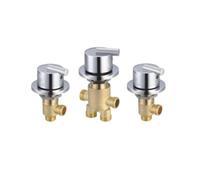 Homyl Robinet Assemblage pour Salle de Bain Doté d'Un Interrupteur Cylindrique Compact Connexion Filetée Bride Décorative Fonctionnalité Polyvalente, Levier SY-1027