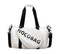 Homyl Sac à bandoulière de Tennis, Sac de Badminton, fourre-Tout léger à Fermeture éclair Lisse et Grande capacité, Blanc