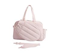 Homyl Sac de Tennis Sac de Raquette Sac de Sport Sac de Compartiments Multiples Protection Équipements Convient Aux Adultes pour Gymnase, Rose