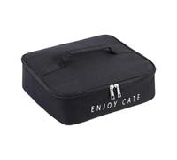 Homyl Sac Isotherme à Double Fermeture éclair, Type Boîte à Bento, Sac à Main Multifonctionnel et Réutilisable En Tissu Oxford, Idéal pour Le, Noir