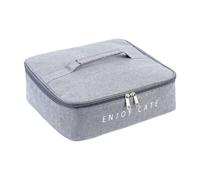 Homyl Sac Isotherme à Double Fermeture éclair, Type Boîte à Bento, Sac à Main Multifonctionnel et Réutilisable En Tissu Oxford, Idéal pour Le, Gris