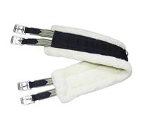 Homyl Sangle pour Cheval Ceinture Équitation Doublée Flanelle Attache Centre D Fixation Facile Adaptée à Classique Entraînement Sportif Activités É, 90cm