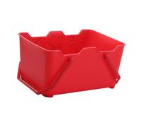 Homyl Seau à Glace, Bac à Boissons, Porte-bouteilles, Panier à Bières avec Poignées de Transport et Grande Capacité. Matériau PP, Idéal pour Les Fêtes, Les, Rouge