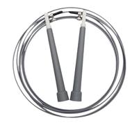 Homyl Speed Jump Rope Corde à Sauter Entraînement Professionnel Légère Fil Acier Poignée Ergonomique Système Rotation 360 Degrés Adaptée Exercices Cardio Ma, Gris