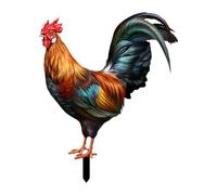 Homyl Statue de Poule de Jardin, Sculpture de Poulet Décorative pour Patio D'arrière-Cour