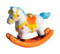 Homyl Statuette Miniature de Cheval En Céramique, Figurine Décorative de Table, Idéale pour Un Cadeau, Une Fête Ou Une Chambre D'anniversaire, Orange