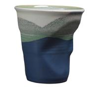 Homyl Tasse de Café En Céramique Tasse à Thé Lait Porcelaine Plissée Créative pour Boisson Chaude Froide Utilisation Domestique Bureau Cadeau 350ml Convient, Bleu