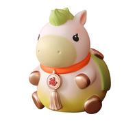 Homyl Tirelire Cheval Figurine Sculpture Animale Pot à Économies Ornement Décoratif En Vinyle Créatif pour Enfants Convient à Bureau Décoration Intérieure C, Vert Grand