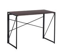 HOMYLIN Bureau Pliable de 100 cm, Table d'écriture, Bureau d'ordinateur pour Chambre à Coucher, Appartement, Pas de Montage nécessaire, Noyer