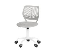 HOMYLIN Lot de 1 Chaise de Bureau, Petite Chaise de Bureau sans accoudoirs avec Coussin d'assise en Tissu et Dossier en Plastique, Chaise d'ordinateur pivotante de Couleur Macaron, pour étudiants,