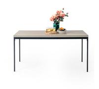 HOMYLIN Table de Salle à Manger rectangulaire en Bois pour Salle de conférence, Cuisine, Restaurant, Appartement, 150 cm, Gris