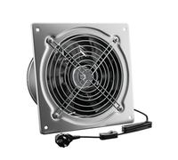 Hon&Guan Extracteur d’air 200 mm, 980 m³/h Industriel Extracteur de Fumée avec Clapet Anti-retour, Ventilateur Mural d’Évacuation d’Air Hygroréglableet avec Prise EU pour Garage Atelier Entrepôt