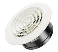 Hon&Guan Grilles d’aération 150mm, d’ouverture d’air réglables, avec Moustiquaire, Grille Aeration Ronde, Bouche vmc 150mm, Grille de Ventilation Pour SDB, WC, Cuisine, Garage