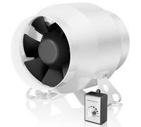Hon&Guan HI-PE Ventilateur Tubulaire 100 mm avec Contrôleur Intelligent, Super Volume Extracteur d'air 360 m³/h, économie d'énergie, Moteur EC, Silencieux, pour Tente de Culture Ventilation