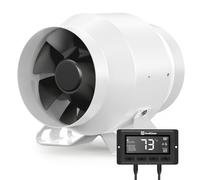 Hon&Guan HI-PE Ventilateur Tubulaire 100 mm avec Contrôleur Intelligent, Super Volume Extracteur d'air 360 m³/h, économie d'énergie, Moteur EC, Silencieux, pour Tente de Culture Ventilation