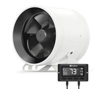 Hon&Guan HI-PE Ventilateur Tubulaire 150 mm avec Contrôleur Intelligent, Super Volume Extracteur d'air 689 m³/h, économie d'énergie, Moteur EC, Silencieux, pour Tente de Culture Ventilation