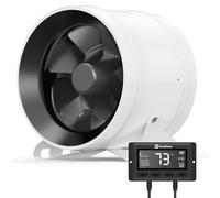 Hon&Guan HI-PE Ventilateur Tubulaire 200 mm avec Contrôleur Intelligent, Super Volume Extracteur d'air 1411 m³/h, économie d'énergie, Moteur EC, Silencieux, pour Tente de Culture Ventilation