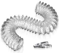 Hon&Guan tuyau de ventilation 200mm 5m Conduit d'air Flexible conduit hotte en feuille d'aluminium tuyau evacuation hotte pour Salle de bain, Cuisine, Sèche-linge