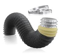 Hon&Guan Tuyau de Ventilation Isolant Thermique et Silencieux, Gaine PVC Isolée pour Climatisation, Ventilateur Extracteur (125mm*1.2m)