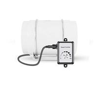 Hon&Guan Ventilateur d'extraction 200mm Extracteur d'Air avec contrôle de vitesse variable, extracteur d'air de conduit pour bain, évents, serres, tente
