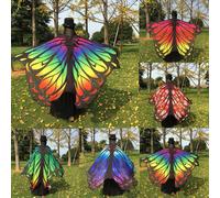 Honana WX-88 135x200cm papillon bohème mousseline plage femmes jupe châle plage mat tapisserie - 01
