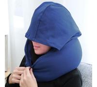 Honana WX-C5 Oreiller de voyage en forme de U avec chapeau pour avion Oreiller confortable pour dormir Home Textile Hoodie Oreiller pour le cou - Rose