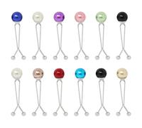 Honbay, Lot de 12 jolies épingles à hijab en strass en cristal, perles, foulard, hijab musulman, pinces à sûreté, boutons pour robe de mariée, boutonnière décorative (I)