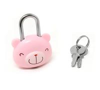 Honbay Mignon Beige Ours Serrure Cadenas avec Clés pour Valises, Sacs à Dos et casiers