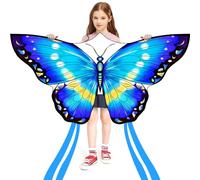 HONBO Cerf-volant papillon pour enfants et adultes, grand cerf-volant débutant de 139,7 x 71,1 cm pour enfants de 4 à 8 ans, facile à voler pour les débutants, chaque cerf-volant dispose d'une poignée