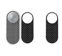 Honbobo Autocollant Compatible avec Insta360 GO 2, Go 2 Accessoires PVC Film Protecteur Ensemble de Peau (Black Carbon Fiber)