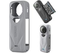 Honbobo Étui de Protection pour Insta360 X5, Silicone Caméra Étui Housse Protection Accessoires pour Insta360 X5 (Grey)