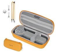 Honbobo Étui pour DJI Osmo Pocket 4P, Sac de Transport Case Bag avec Multifonctions DIY Sangle Lanière (avec 1/4" Vis) Accessoires pour DJI Osmo Pocket 4P (Yellow)