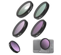 Honbobo Filtre pour DJI Osmo Action 6, UV/CPL/ND/Macro15X Mist Filter Objectif Filtres Kit Lentille Protection Accessoires pour DJI Osmo Action 6 (4PCS (CPL Macro 15X ND8 ND32))