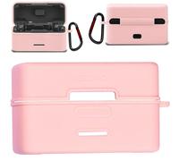 Honbobo Housse de protection pour DJI Mic Mini, étui de chargement en silicone, accessoires pour DJI Mic Mini, résistant aux chutes, anti-rayures (rose)