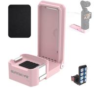 Honbobo Magnétique Base Support pour DJI Osmo Pocket 4P, magnétique à Fixation Rapide Support Caméra Adaptateur réglable Socle de Bureau Accessoires pour DJI Osmo Pocket 4P (Pink)