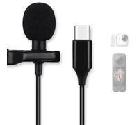 Honbobo Microphone pour Insta360 Go Ultra/Insta360 X5 Type-C Micro-Cravate Microphone Externe Hi-FI Enregistrement Micros