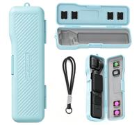 Honbobo Plastique Étui Case à Rabat filtres pour DJI Osmo Pocket 4/3 (Blue) | Silicone intérieur Étui de Transport Protection Case à Rabat filtres Accessoires Appareil Photo