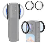 Honbobo Protection d'objectif pour Insta360 X6, Verre protectrice Couvercle rotative Protection d'objectif Amovible caméra Protector Accessoires pour Insta360 X6, 2lot