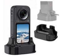 Honbobo Support détachable Base Adhésif Support pour Insta360 X6 (Black) | Support voiture Support de bureau Base Housse de protection Support en silicone Accessoires pour Insta360 X6