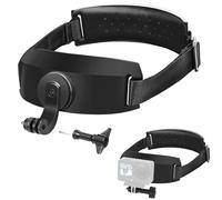 Honbobo Tête Bandeau Fixation Support pour DJI Osmo Action 6, 360° Rotation Frontale Fixation Accessoire Support Head Strap Head Mount Accessoires pour GoPro/Insta360/DJI Caméra, Tampon éponge épaissi