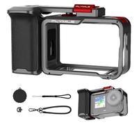 Honbobo Xplorer Poignée Kit pour DJI Osmo Action 6, Caméra Poignée+Cadre de Protection+Couvercle d'objectif Métal Caméra Cage Cadre Jeu de Manche Extension Support Accessoires pour DJI Osmo Action 6
