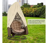 HONCENMAX Jardin Rotin Osier Fauteuil Suspendu Imperméable Housse Meuble - Housse de Protection pour œufs Chaise - Couverture en 210D Oxford Polyester PVC Revêtement