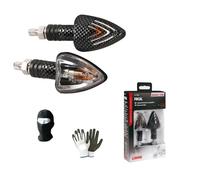 Honda CBR 600 F 2011-2019 Paire de Clignotants à Ampoule 21 W en Carbone Look homologué 90066 Lampe focale indicateurs de Direction