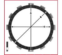 HONDA DISQUES D'EMBRAYAGE CBF 600 / HORNET 07-13, CBR 600 / RR 02-16, VFR 8