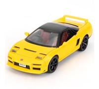 Honda First Generation NXS 1/32 Voiture miniature en aluminium moulé sous pression, jouet à collectionner, cadeau pour enfants, avec son, lumière et fonction Pull Back (jaune)