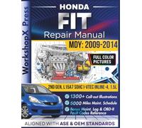 HONDA FIT 2009-2014 REPAIR MANUAL: Beginner-Friendly DIY Guide for the 2nd Gen, L15A7 SOHC i-VTEC inline-4, 1.5L, Engine, 1300+ Full-Color Repair Illustrations and Step-by-Step Instructions